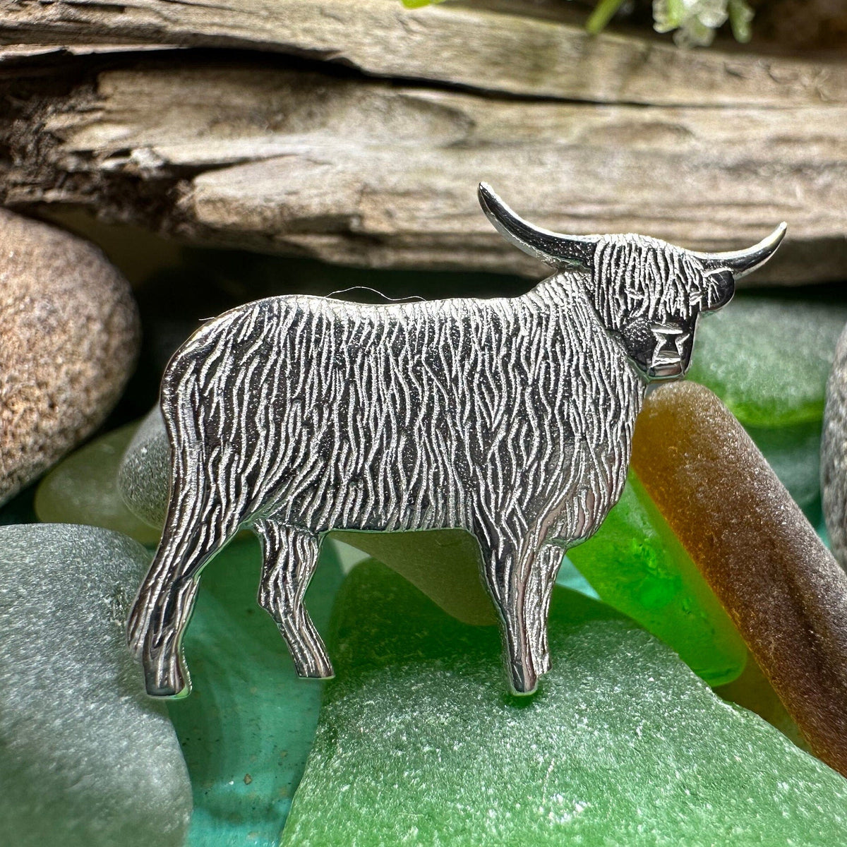 Realistic Highland Cow Brooch - Handmade in Scotland | Brooch | Wiccan Center