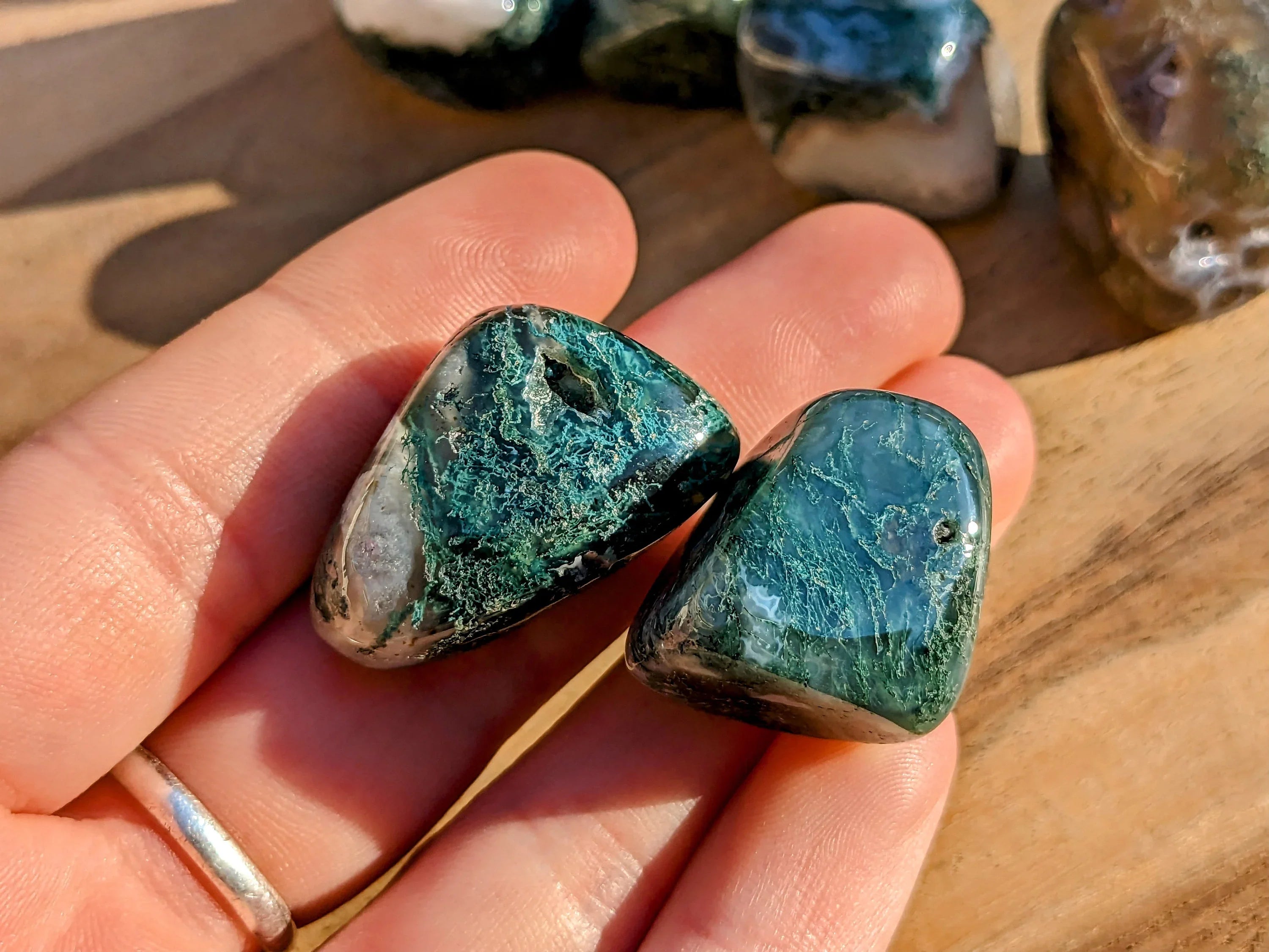 Moss Agate Tumbled Stones | | Wiccan Center