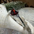 Garnet Love Heart Ring | Ring | Wiccan Center