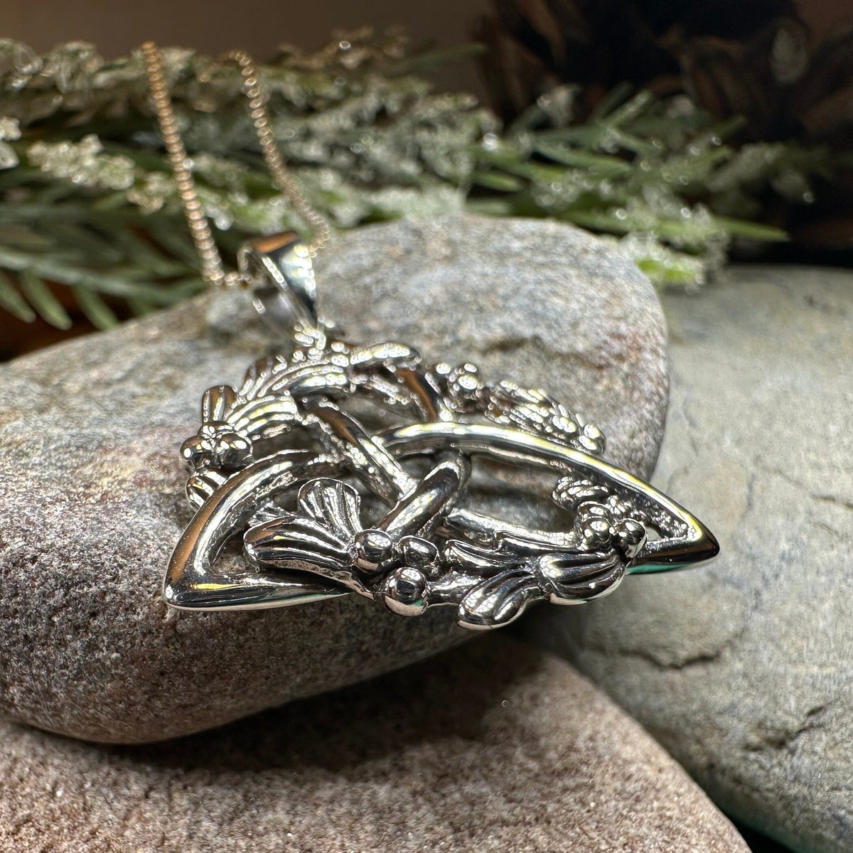 Mystic Mistletoe Triquetra Necklace | Pendant | Wiccan Center