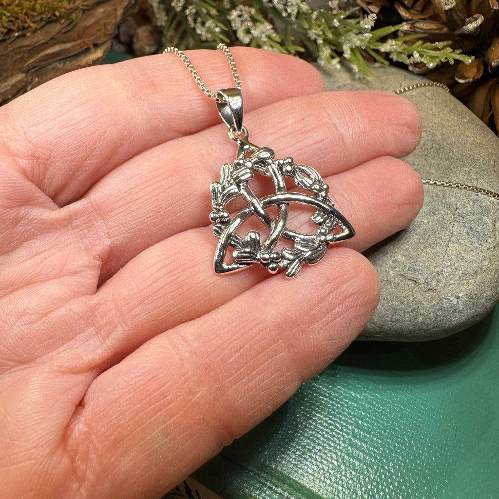 Mystic Mistletoe Triquetra Necklace | Pendant | Wiccan Center