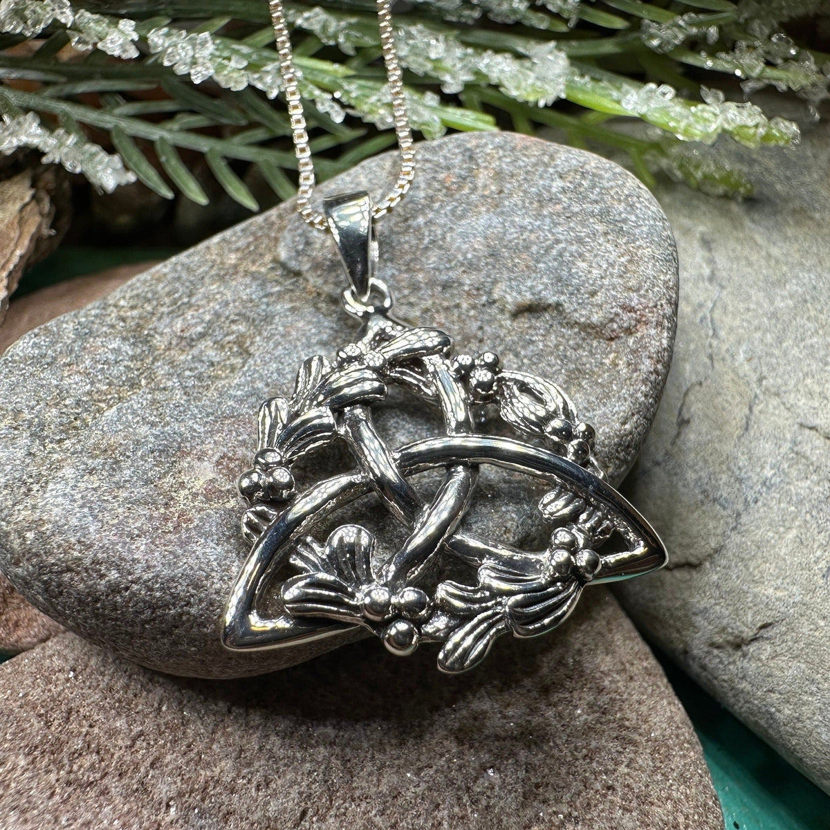 Mystic Mistletoe Triquetra Necklace | Pendant | Wiccan Center