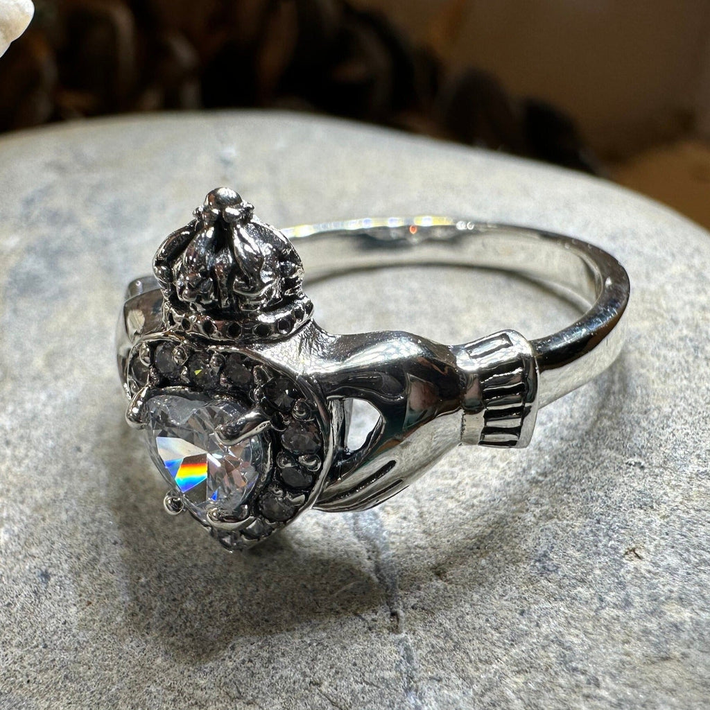 Evermore Irish Claddagh Promise Ring in Sterling Silver | Ring | Wiccan Center