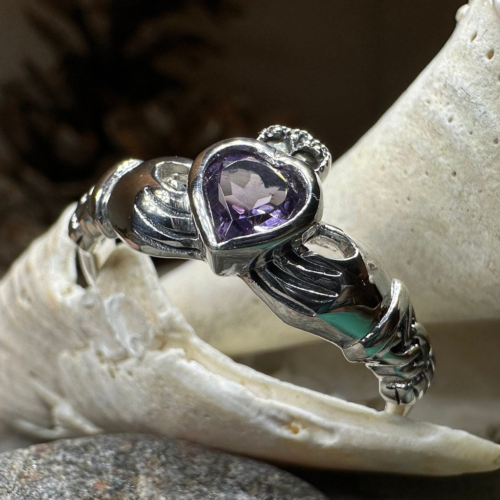 Eriu Marcasite Claddagh Ring in Sterling Silver | Ring | Wiccan Center