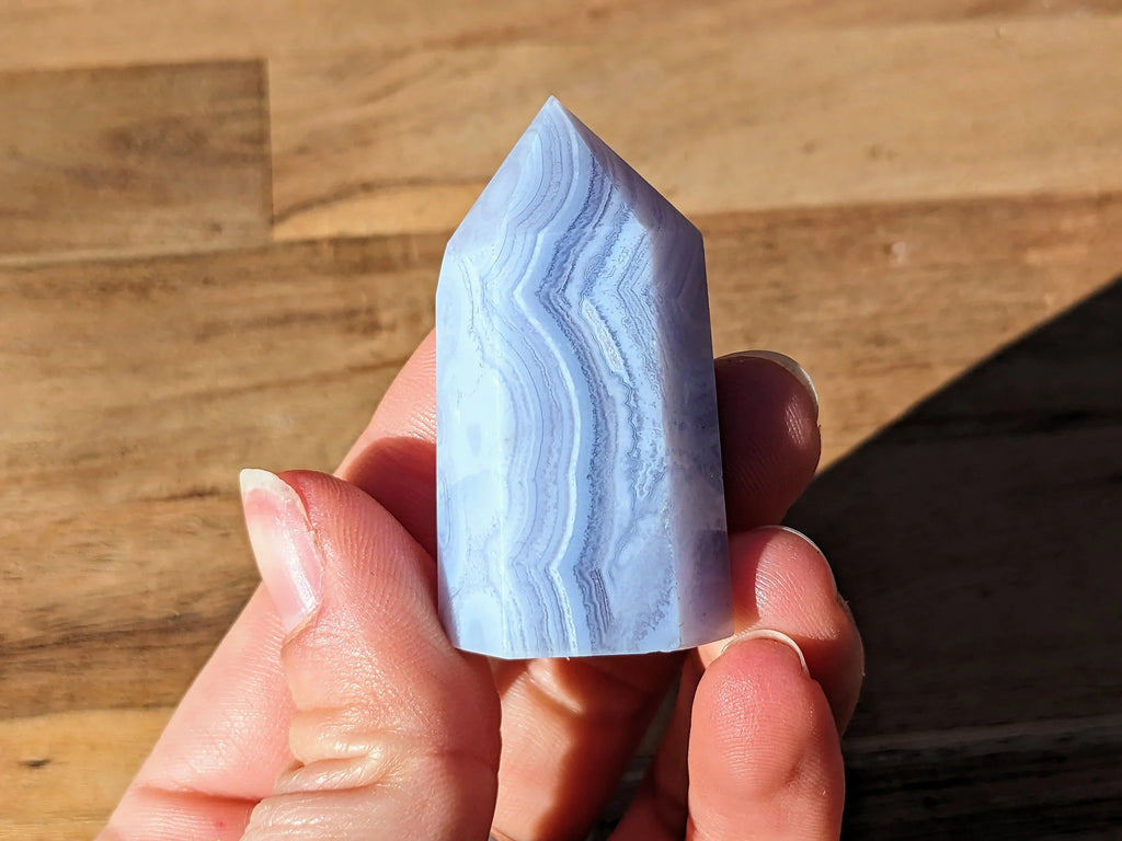 Blue Lace Agate Tower - OOAK | | Wiccan Center