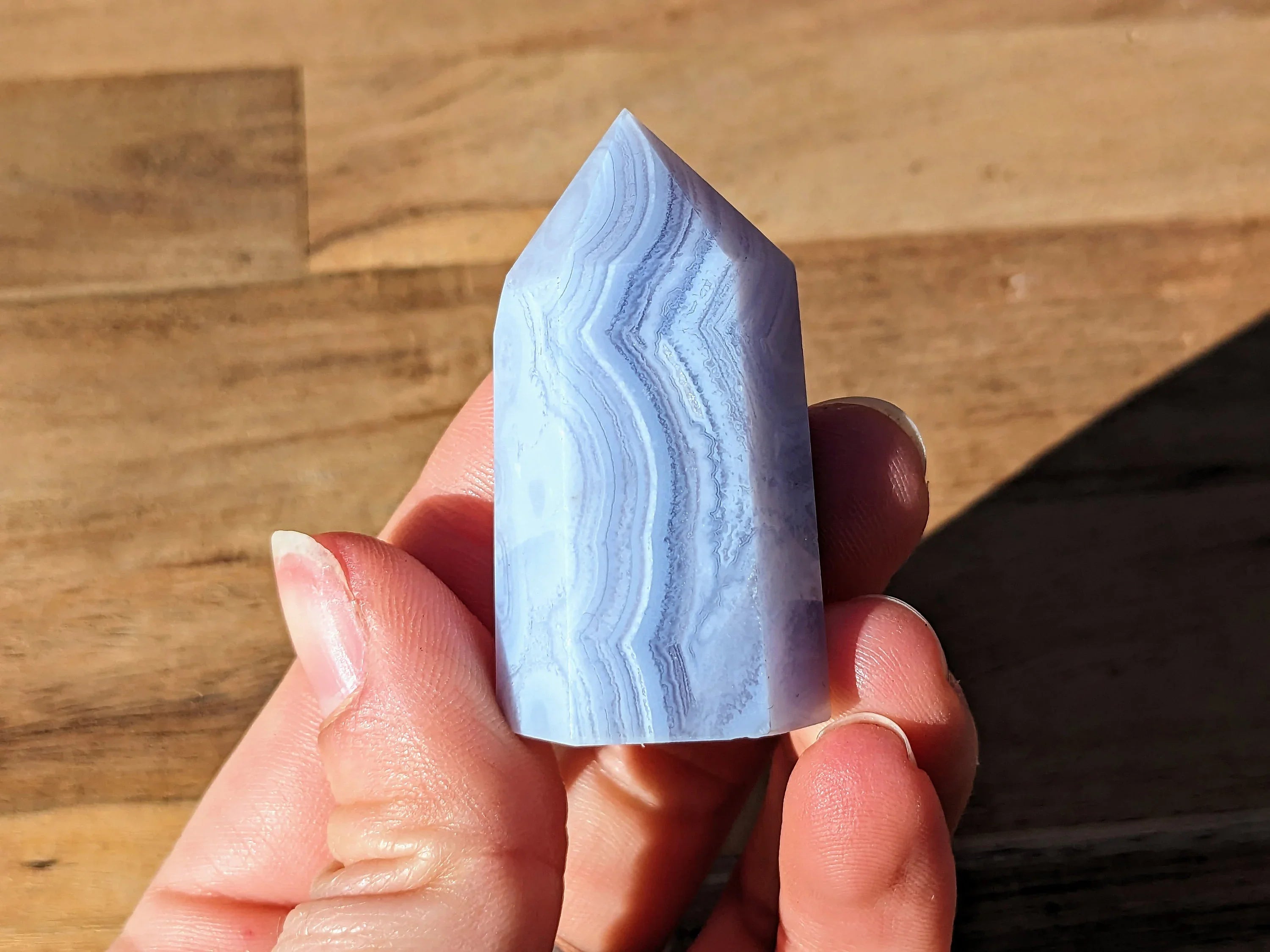 Blue Lace Agate Tower - OOAK | | Wiccan Center