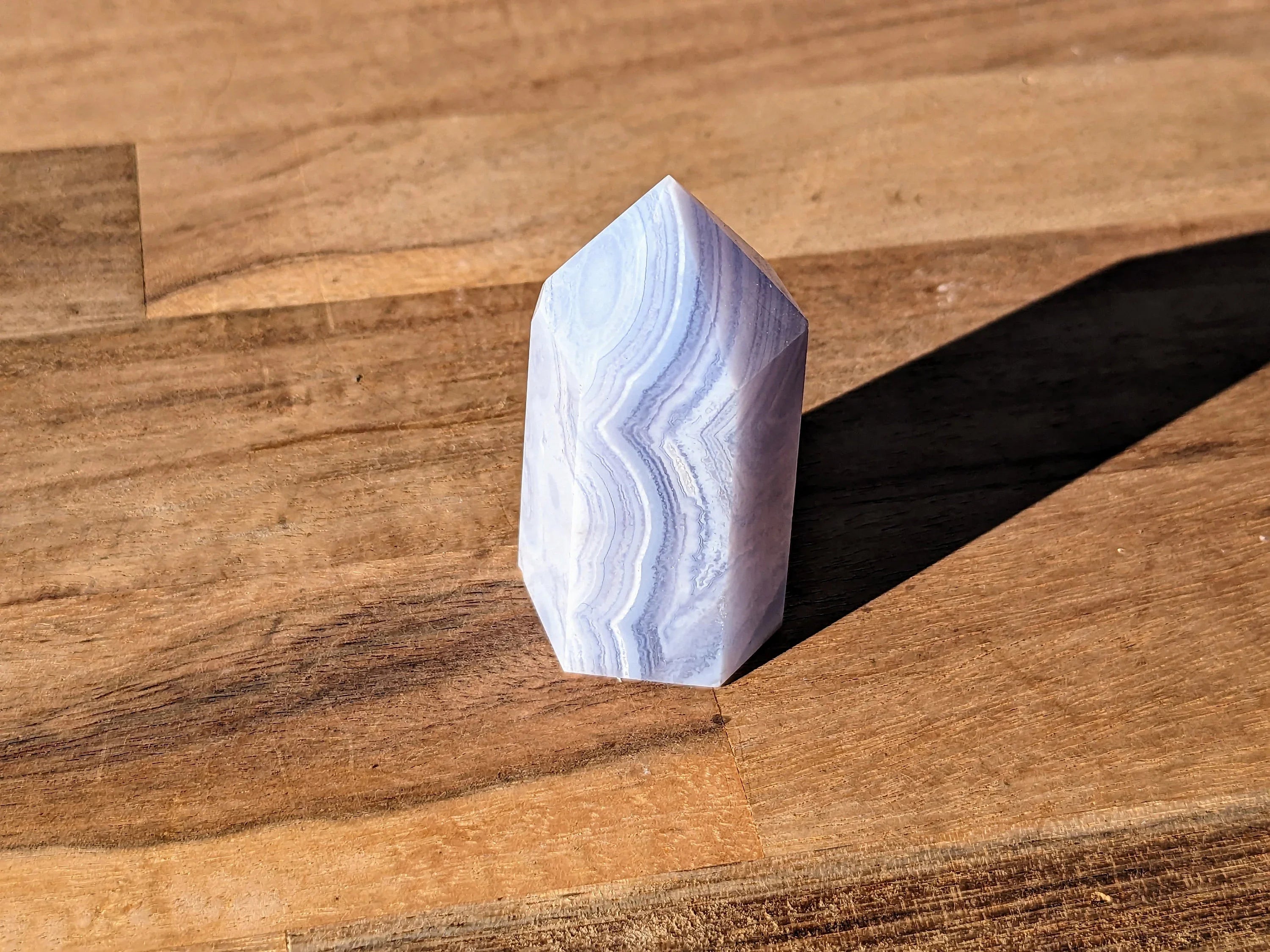 Blue Lace Agate Tower - OOAK | | Wiccan Center