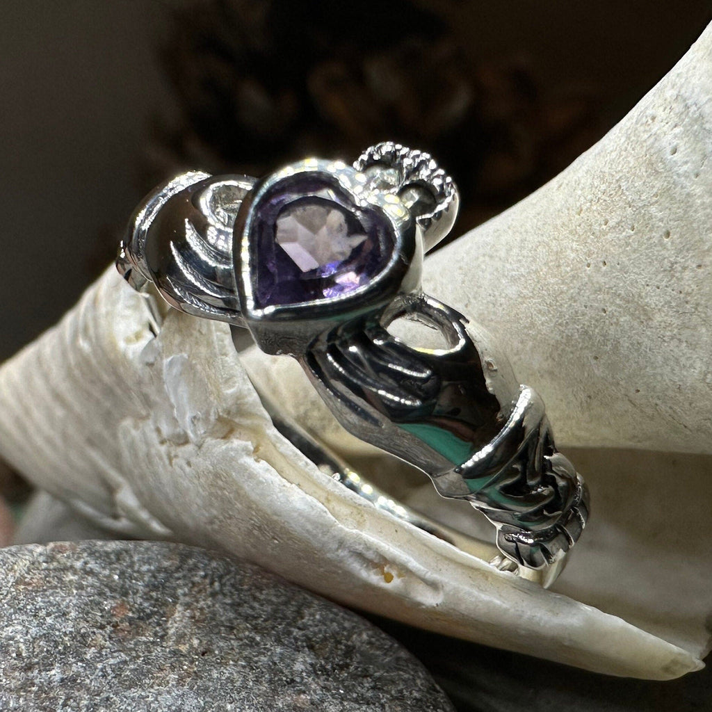 Eriu Marcasite Claddagh Ring in Sterling Silver | Ring | Wiccan Center