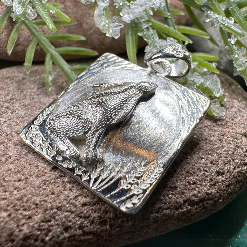 Lunar Dreamer Rabbit Necklace in Sterling Silver | Pendant | Wiccan Center