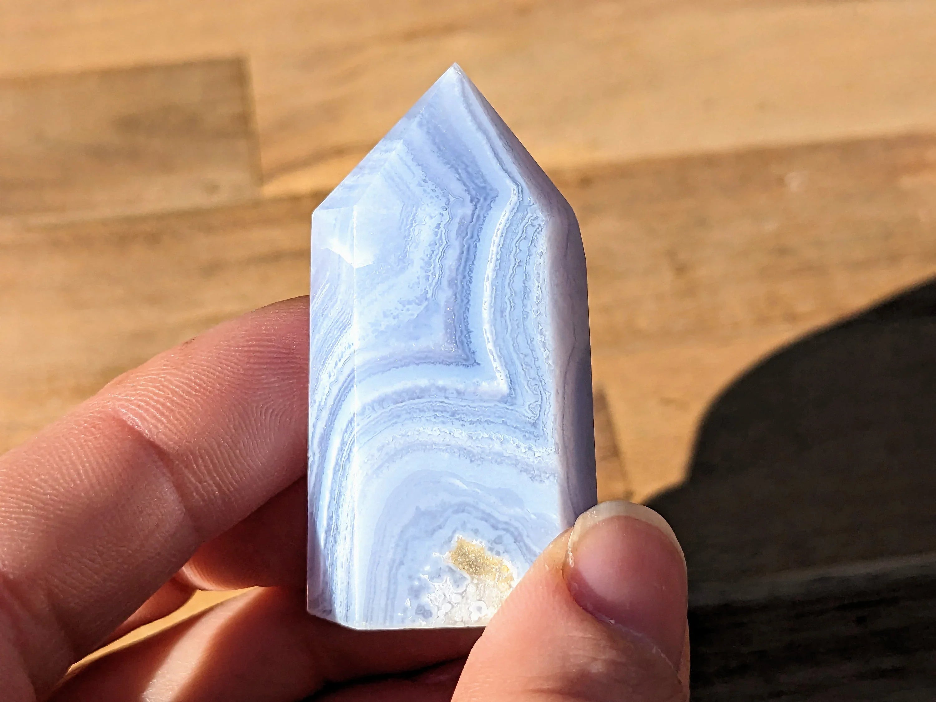 Blue Lace Agate Tower - OOAK | | Wiccan Center