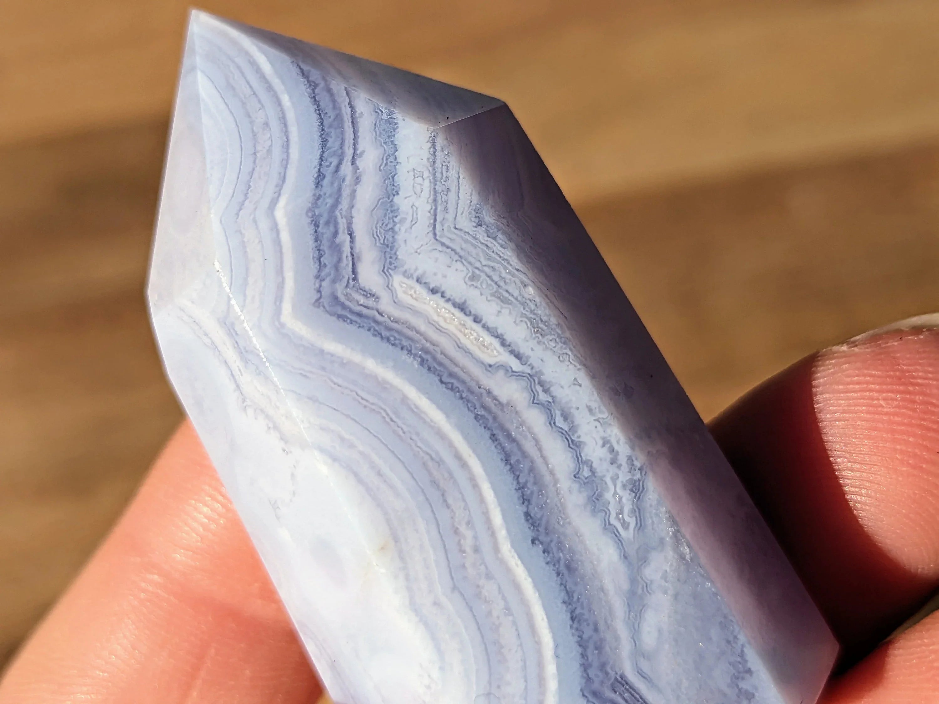 Blue Lace Agate Tower - OOAK | | Wiccan Center