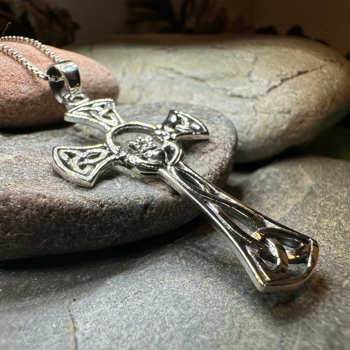 Trinity Knot Claddagh Cross Necklace | Pendant | Wiccan Center