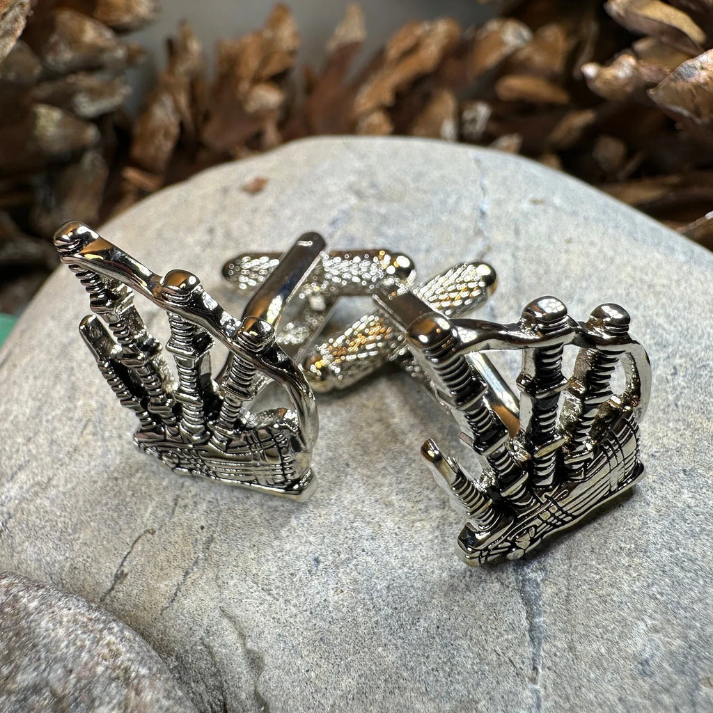 Highlander Bagpipes Cufflinks for Men | Cuff Links | Wiccan Center