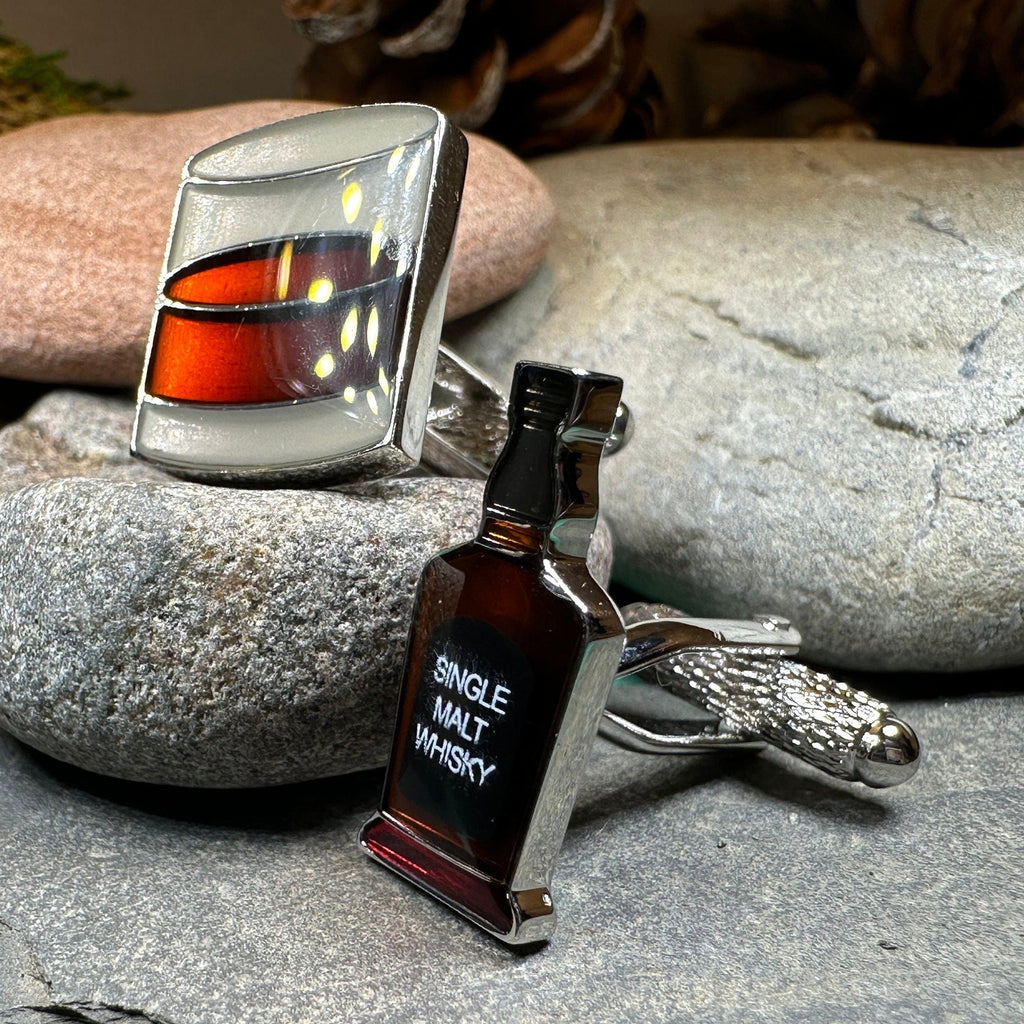 Single Malt Scotch Whisky Cuff Links for Men | Cuff Links | Wiccan Center