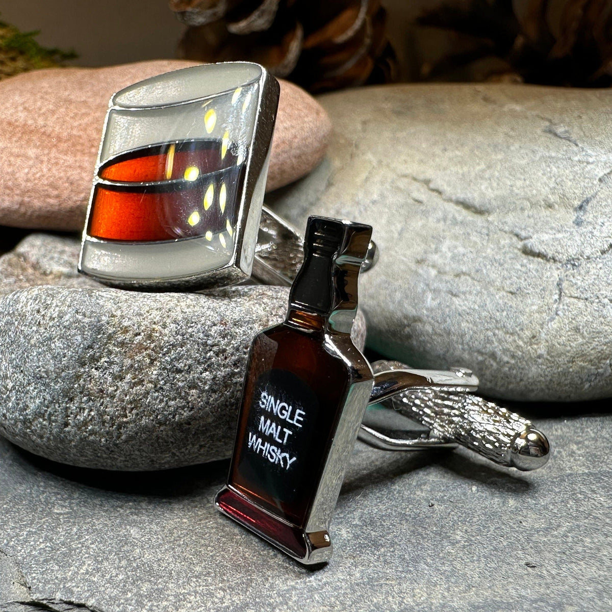 Single Malt Scotch Whisky Cuff Links for Men | Cuff Links | Wiccan Center
