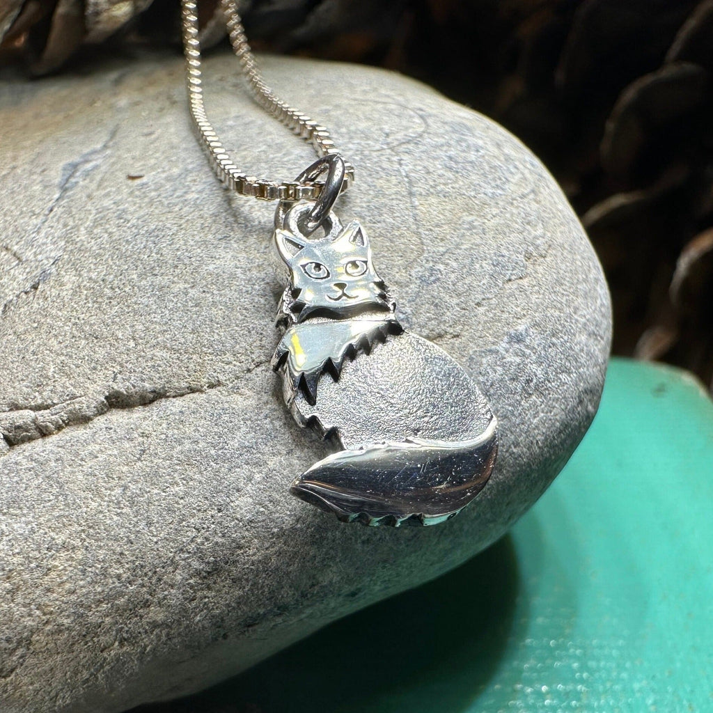 Shaggy Petite Cat Necklace | Pendant | Wiccan Center