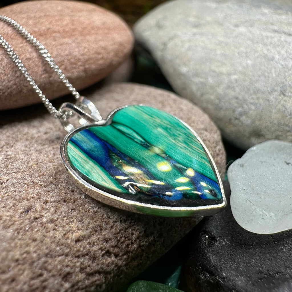 Scottish Heathergems Heart Necklace - Handmade in Scotland | Pendant | Wiccan Center