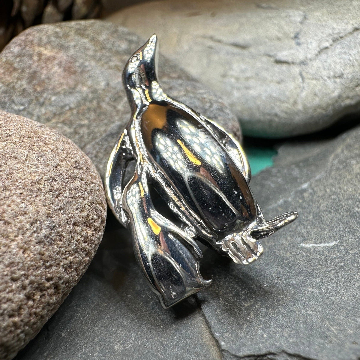 Penguin Mother & Child Brooch | Brooch | Wiccan Center