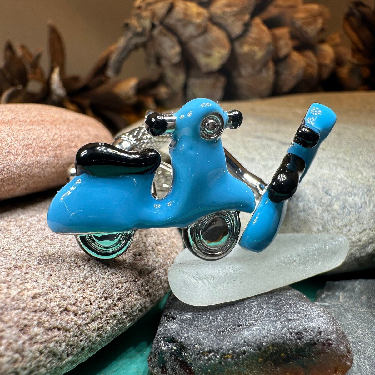Blue Vespa Cufflinks for Men | Cuff Links | Wiccan Center