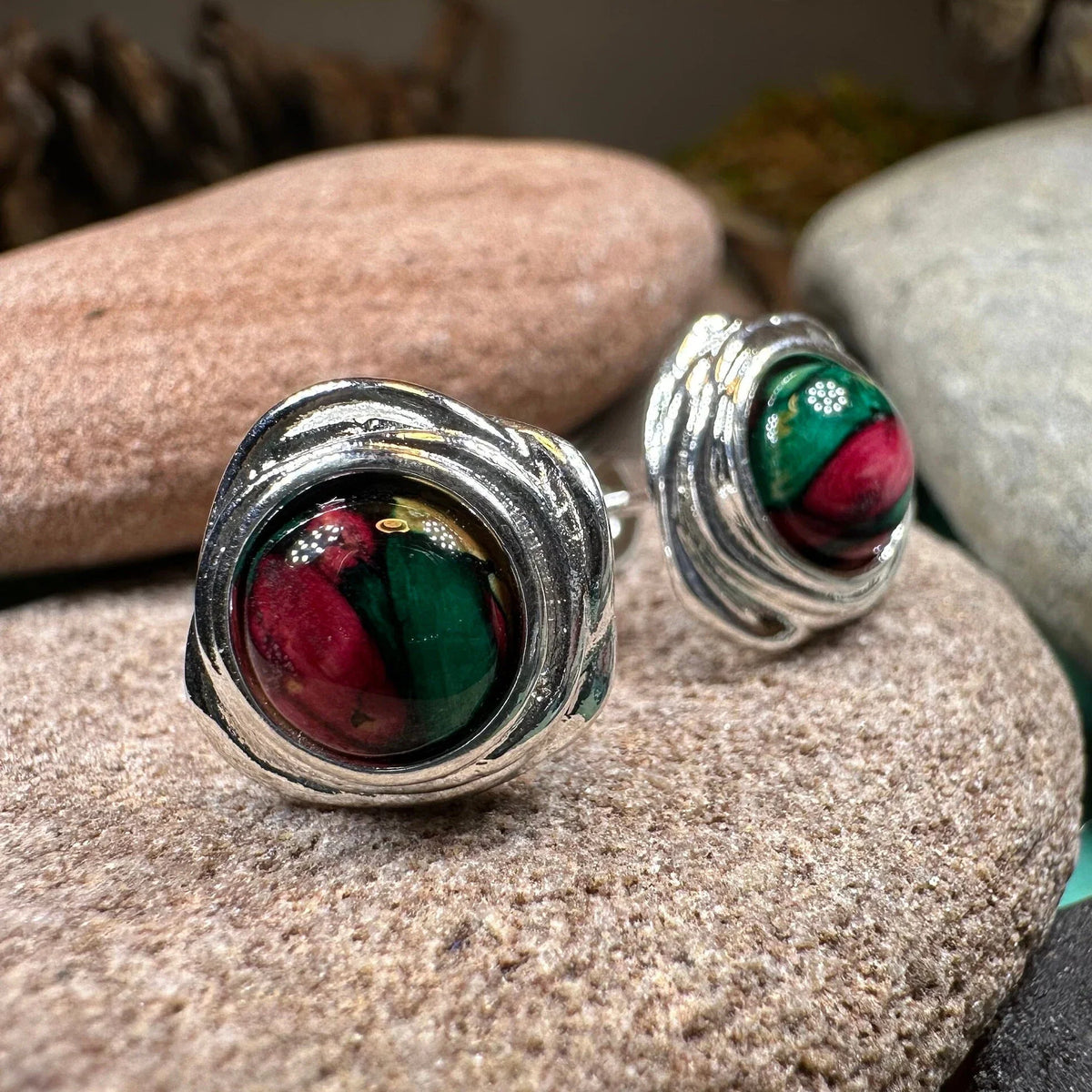 Celtic Heathergems Post Earrings - Handmade in Scotland | Post Earrings | Wiccan Center