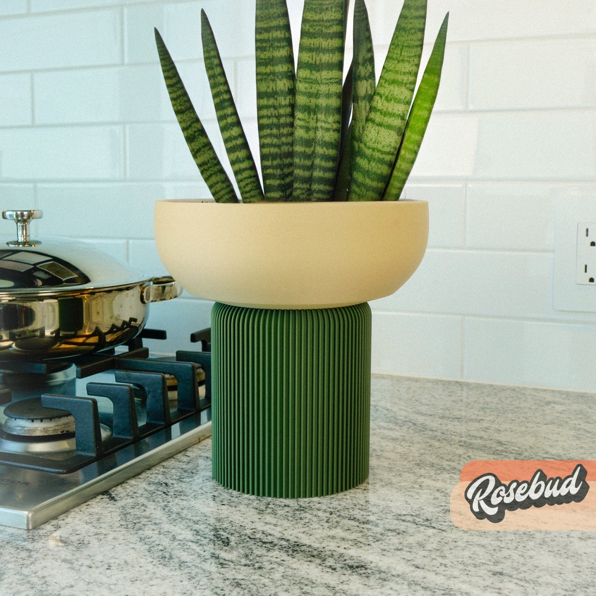 Modern Pedestal Plant Pot, Two-Piece | plant pot | Wiccan Center