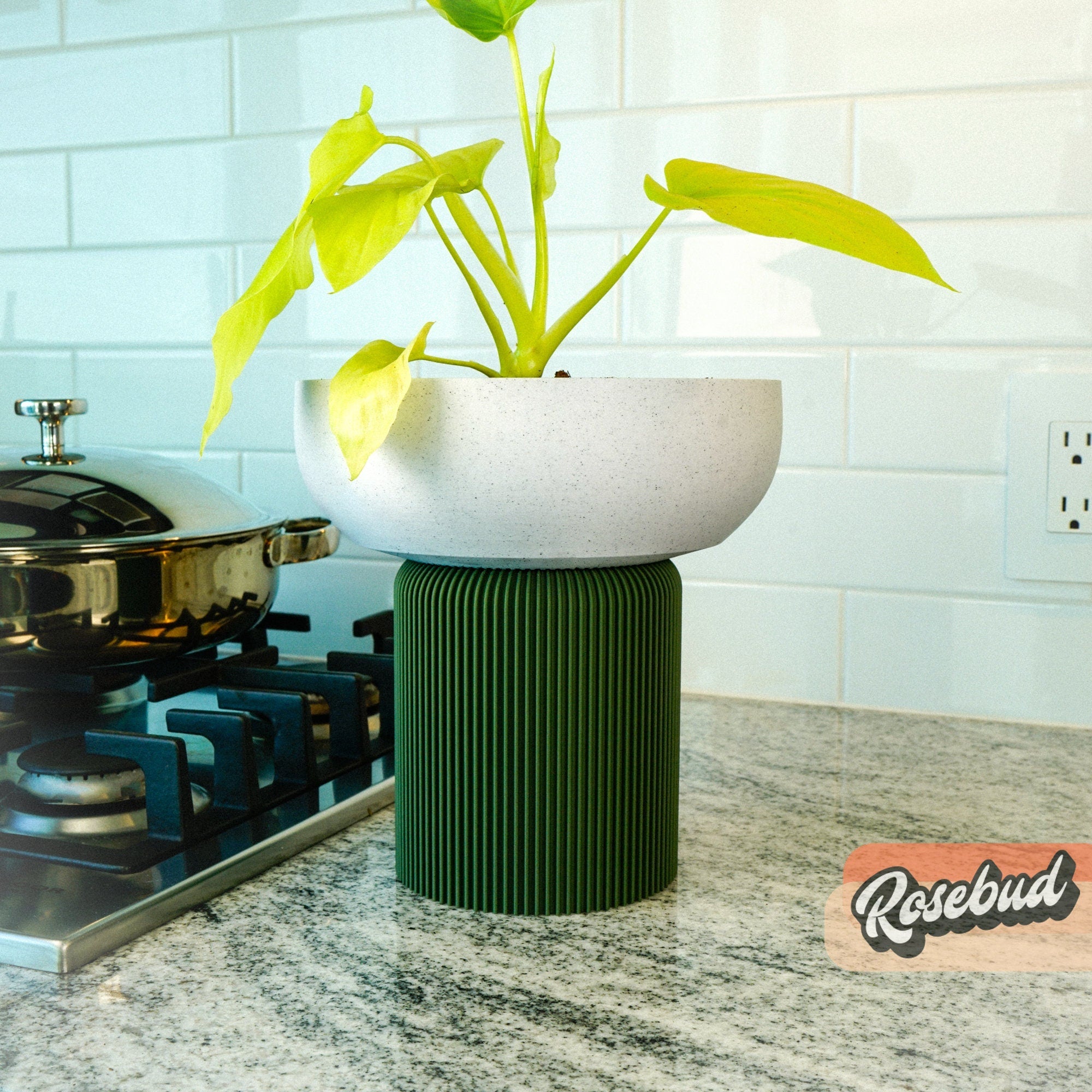 Modern Pedestal Plant Pot, Two-Piece | plant pot | Wiccan Center