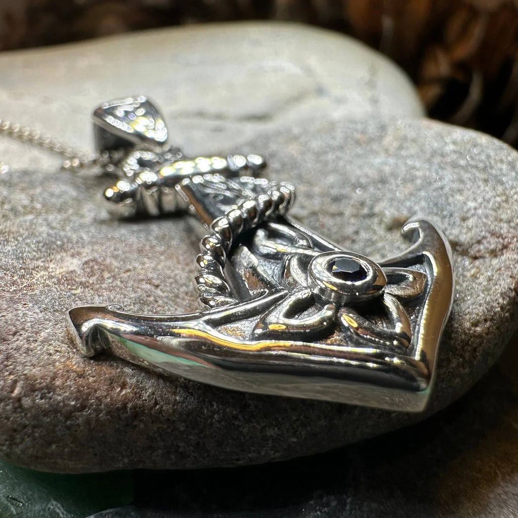 Sapphire Anchor Necklace | Pendant | Wiccan Center