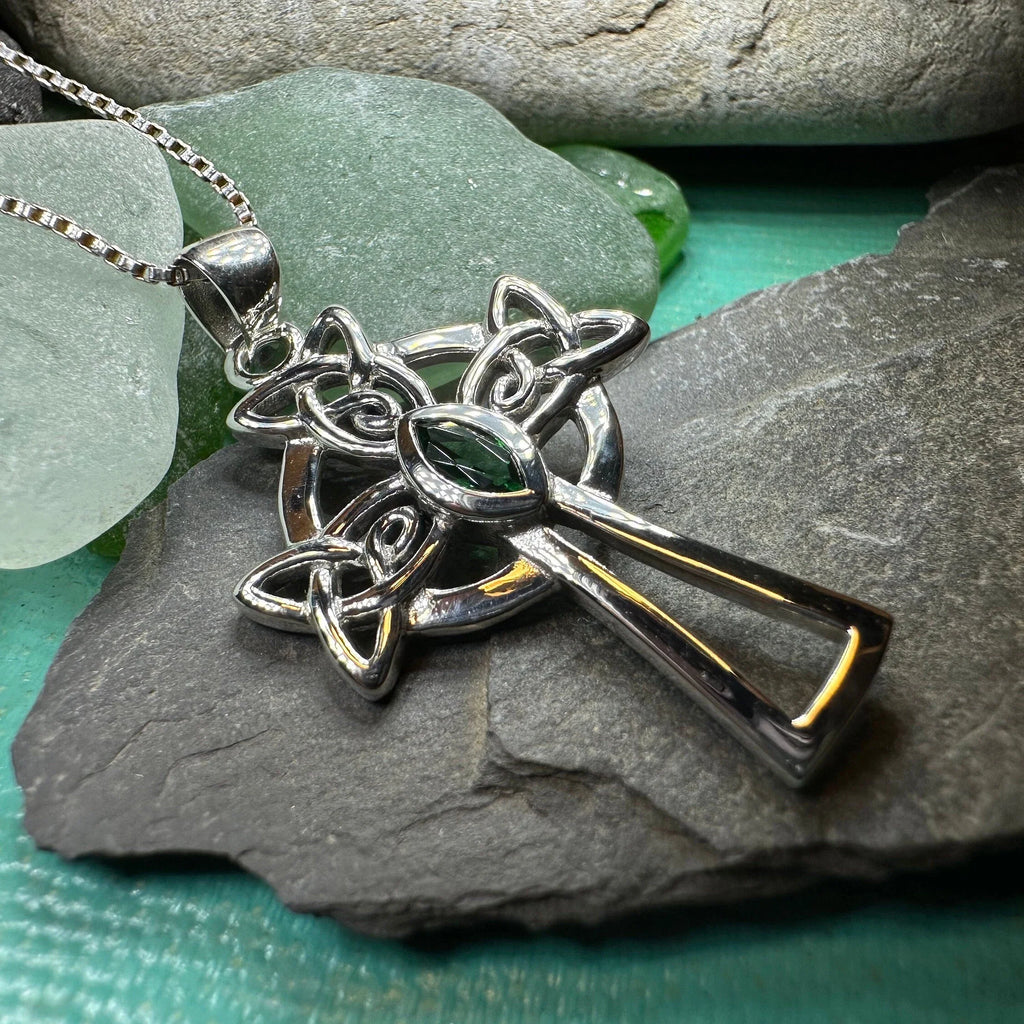 Catherine Celtic Cross Necklace in Sterling Silver | Pendant | Wiccan Center