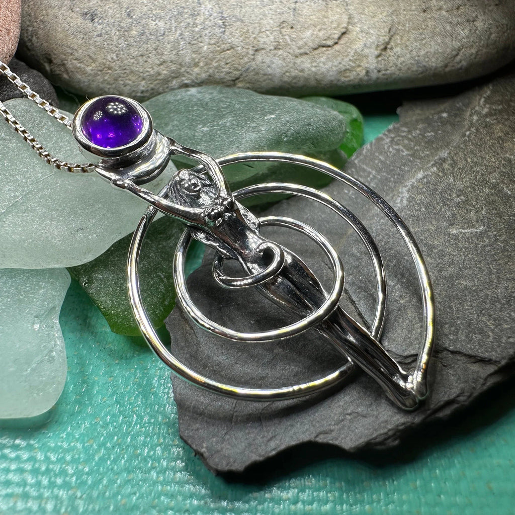 Danu Goddess Spiral Necklace in Sterling Silver | Pendant | Wiccan Center