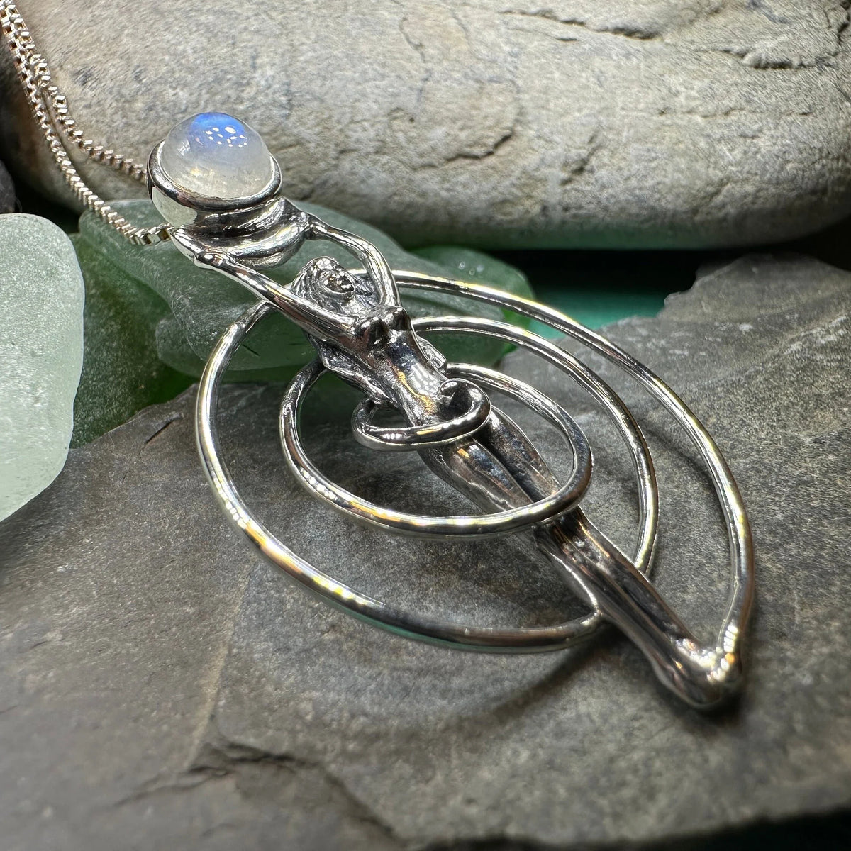 Danu Goddess Spiral Necklace in Sterling Silver | Pendant | Wiccan Center
