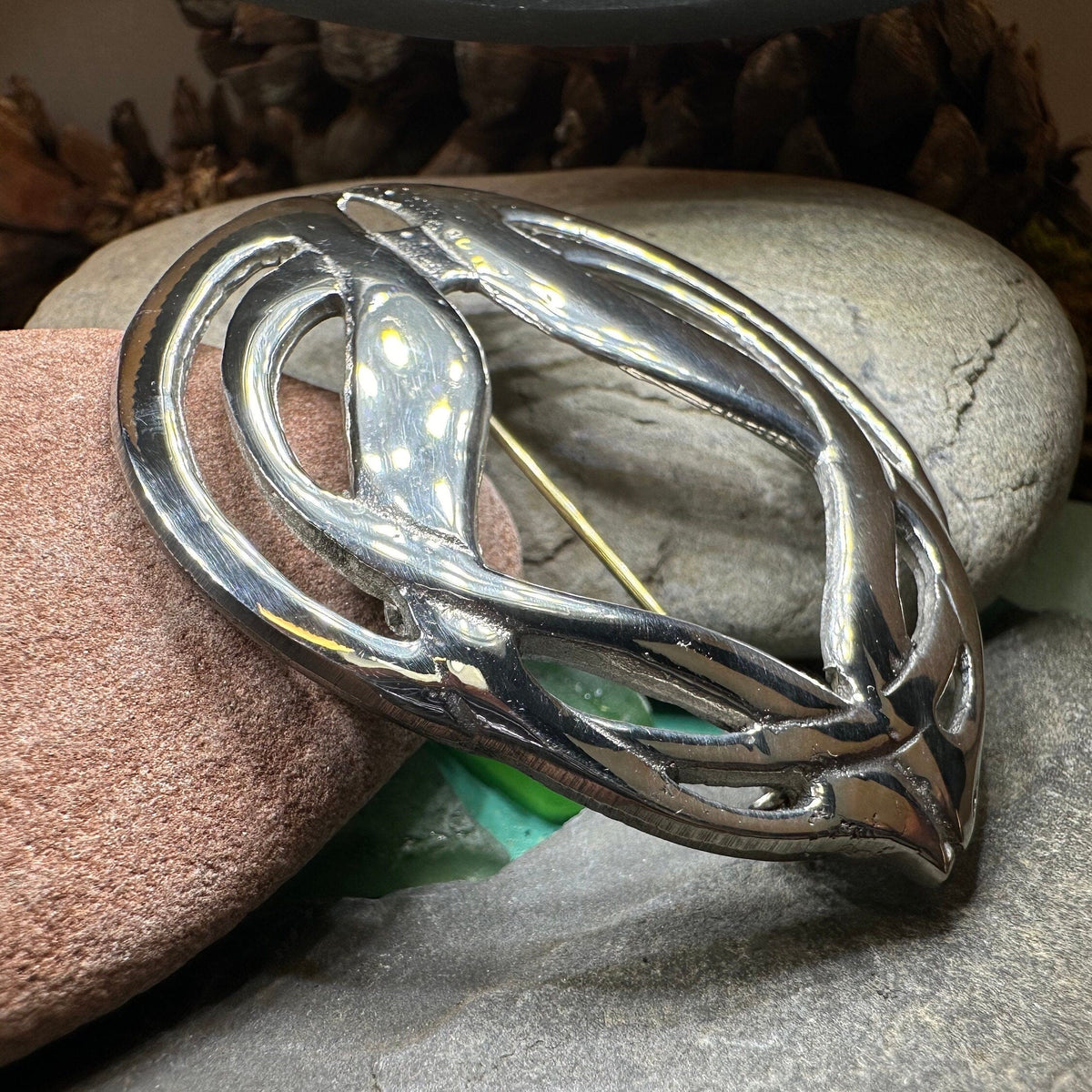 Celtic Knot Tartan Brooch - Handmade in Scotland | Brooch | Wiccan Center