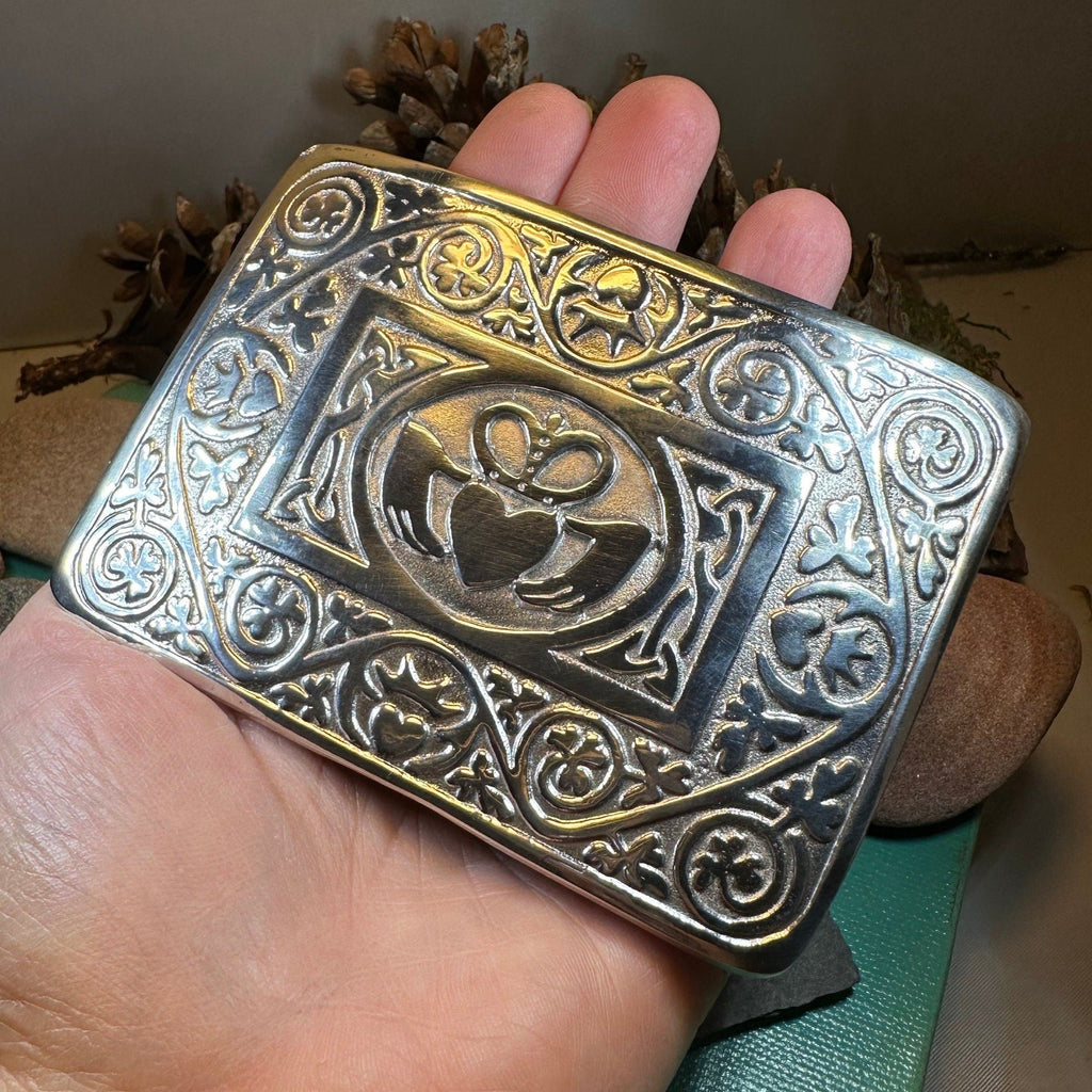 Irish Claddagh Kilt Belt Buckle for Men | Belt Buckle | Wiccan Center