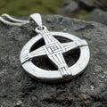 Dundalk Irish Saint Brigid's Cross Necklace in Sterling Silver | Pendant | Wiccan Center