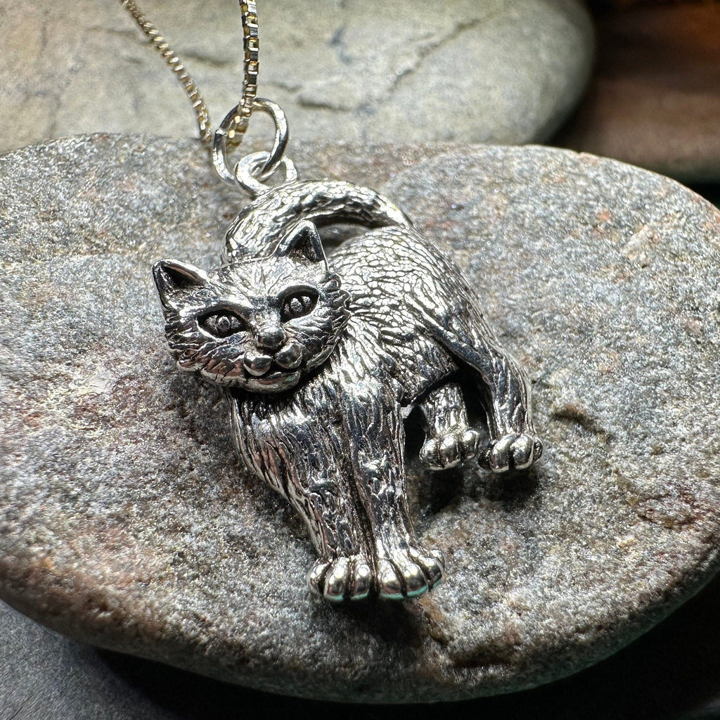 Josie Cat Necklace in Sterling Silver | Pendant | Wiccan Center