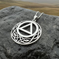 Celtic AA Sobriety Necklace in Sterling Silver | Pendant | Wiccan Center