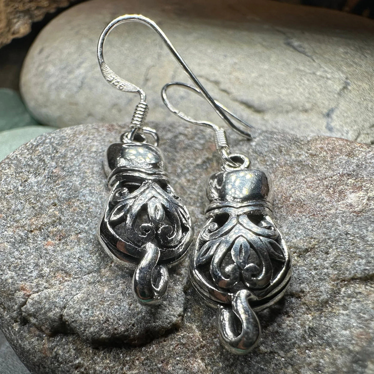 Celtic Cat Earrings | Dangle Earrings | Wiccan Center