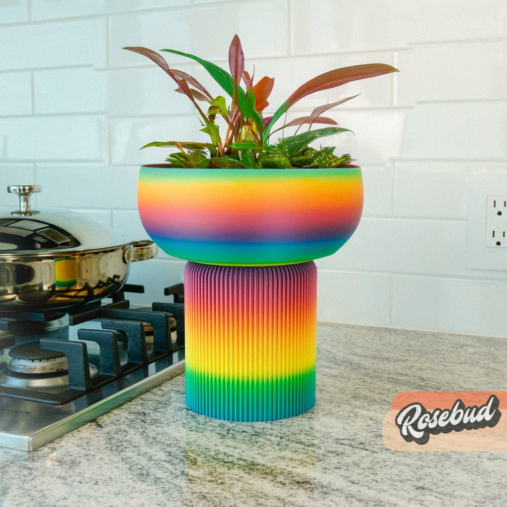 Modern Pedestal Plant Pot, Two-Piece | plant pot | Wiccan Center