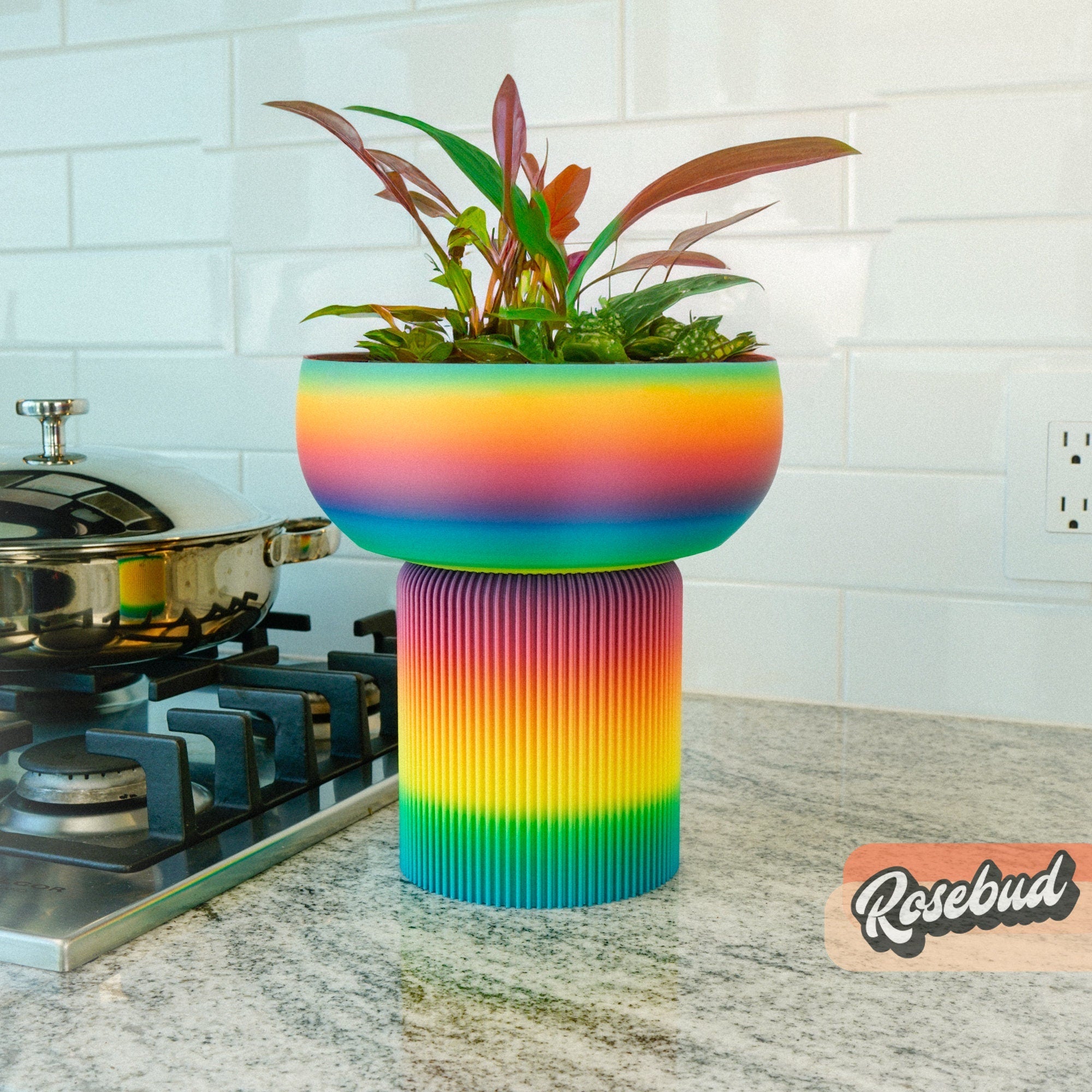 Modern Pedestal Plant Pot, Two-Piece | plant pot | Wiccan Center