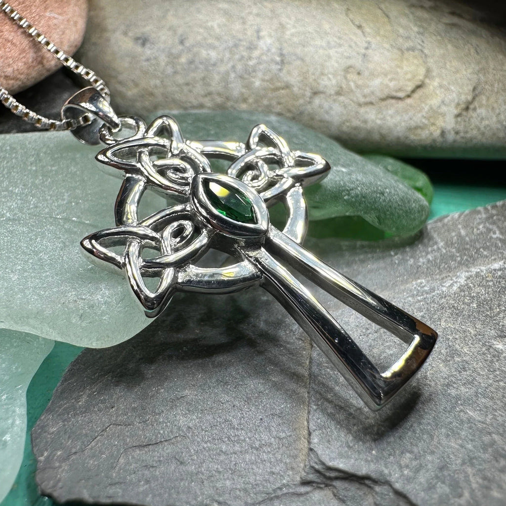 Catherine Celtic Cross Necklace in Sterling Silver | Pendant | Wiccan Center