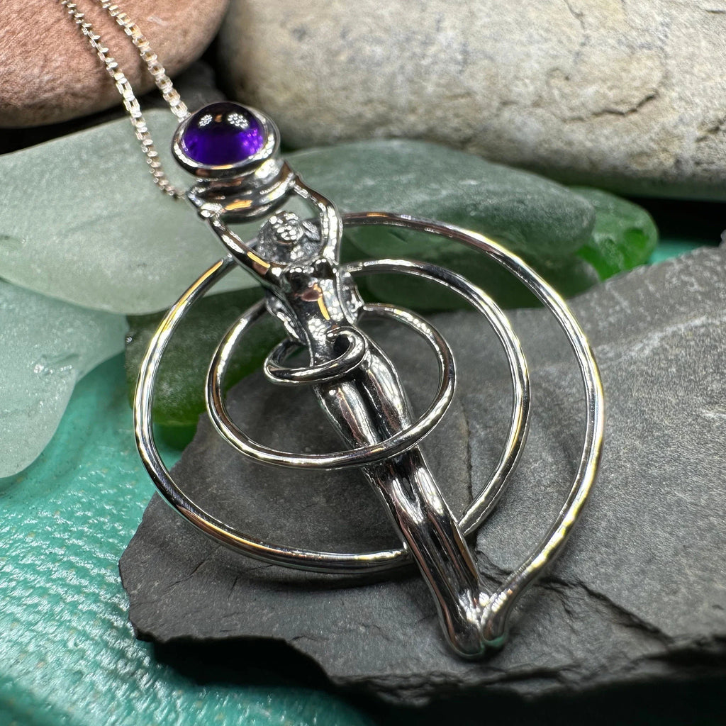 Danu Goddess Spiral Necklace in Sterling Silver | Pendant | Wiccan Center