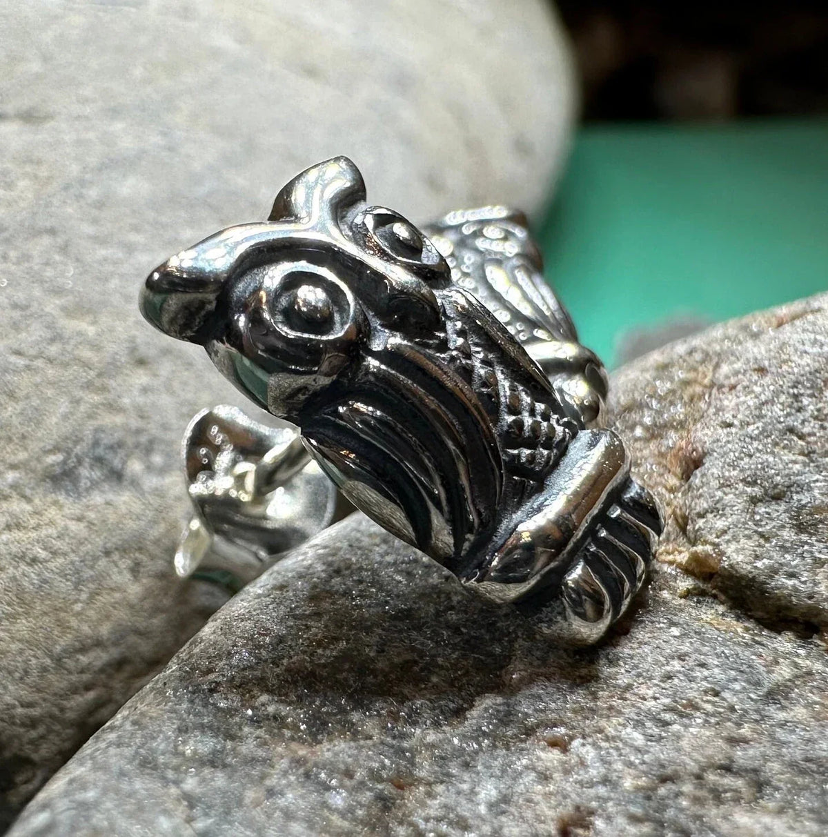 Silver Owl Stud Earrings | Post Earrings | Wiccan Center