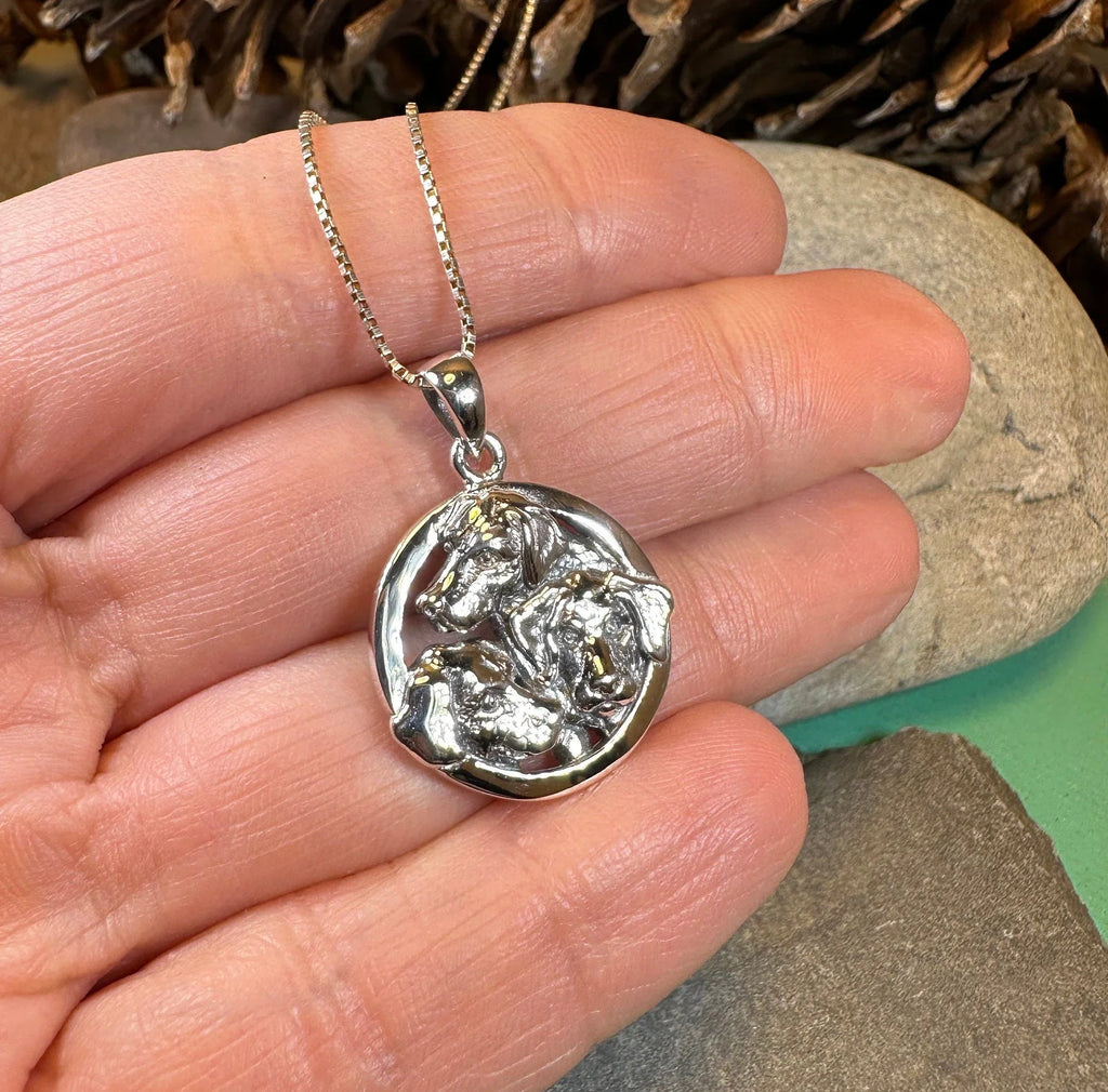 Lab Love Labrador Retriever Dog Necklace in Sterling Silver | Pendant | Wiccan Center