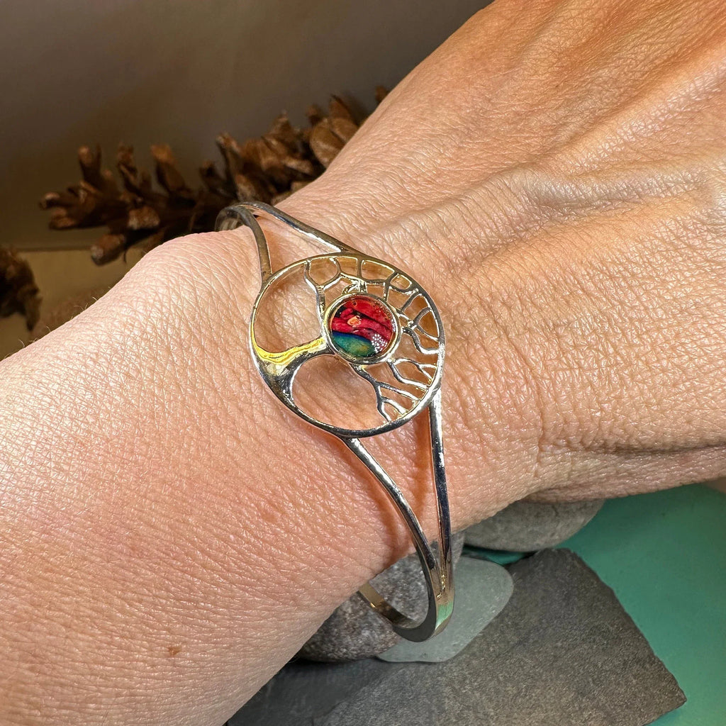 Heathergems Tree of Life Bracelet - Handmade in Scotland | Cuff Bracelet | Wiccan Center