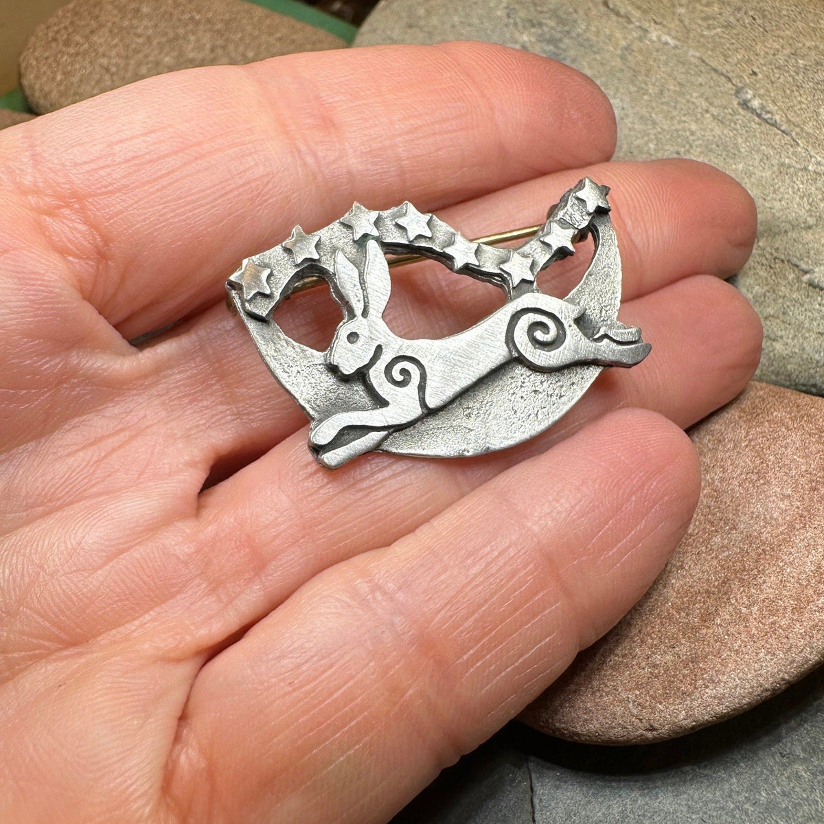 Moonleap Celtic Rabbit Brooch - Handmade in Scotland | Brooch | Wiccan Center
