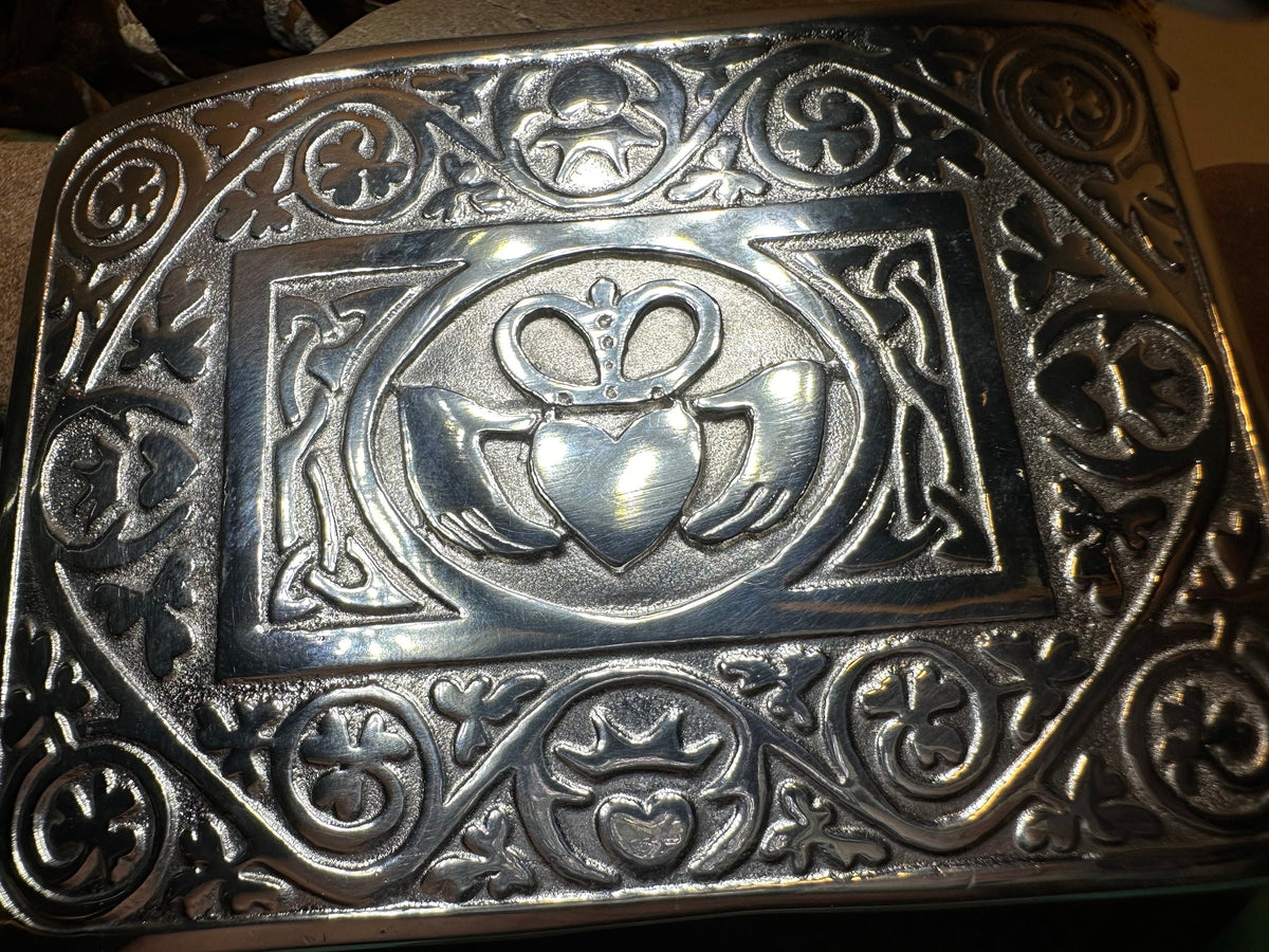 Irish Claddagh Kilt Belt Buckle for Men | Belt Buckle | Wiccan Center