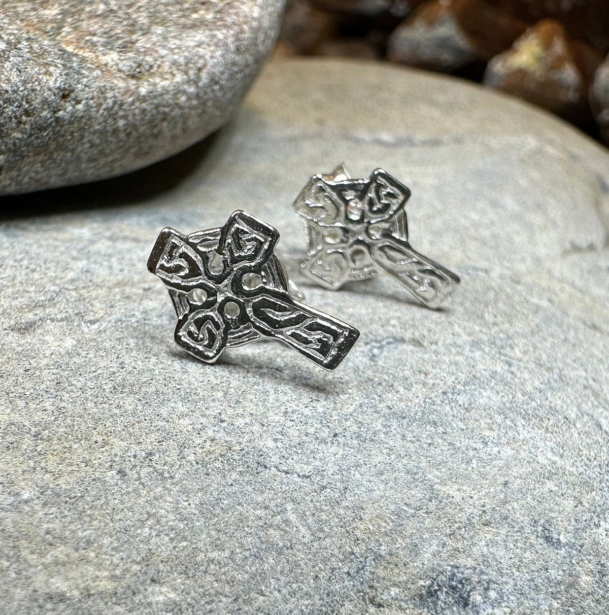 Celtic Cross Stud Earrings | Post Earrings | Wiccan Center
