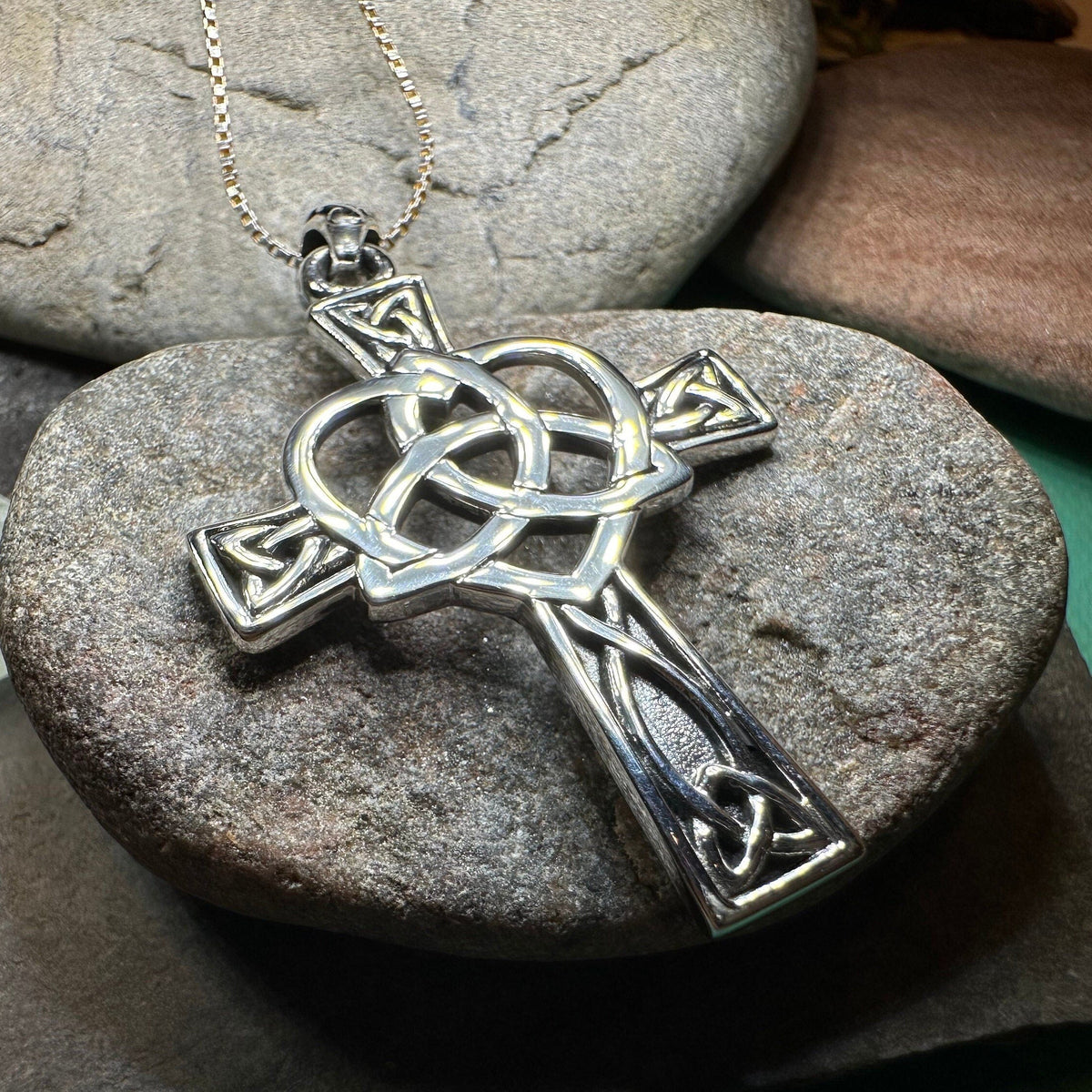 Pure Heart Celtic Cross Necklace in Sterling Silver | Pendant | Wiccan Center