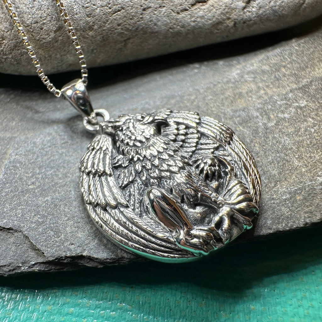 Legendary Griffin Necklace in Sterling Silver | Pendant | Wiccan Center