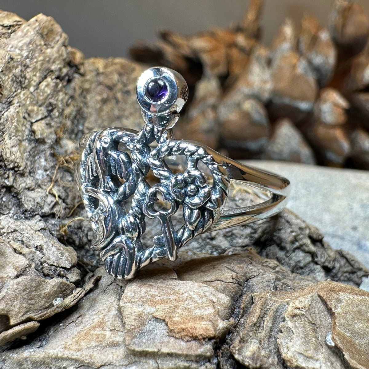 Rue Italian Cimaruta Ring in Sterling Silver | Ring | Wiccan Center