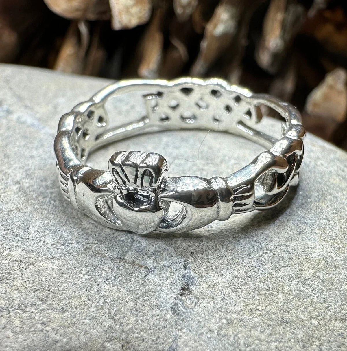 Folklore Irish Claddagh Ring in Sterling Silver